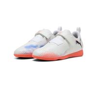 PUMA Future 8 Play V It Jr, Scarpe da Calcio Unisex-Bambini e Ragazzi, Bianco Nero Rosso Brillante, 28 EU