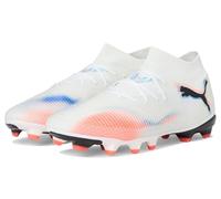 PUMA Future 8 Pro Firm, scarpe da calcio artificiali da uomo, Bianco/Nero/Rosso Brillante, 44.5 EU