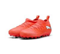 PUMA Future 9 Match MG JR - Scarpa da Calcio, Rosso Brillante, Bianco, Nero, Argento, Taglia 42, Glowing Red PUMA White PUMA Black PUMA Silver, 31 EU