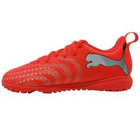 PUMA Future 9 Play TT Jr, Scarpe da Calcio, Rosso Lucido Bianco Nero Argento, 34 EU, Rosso Brillante Puma Bianco Puma Nero Puma Argento, 34 EU