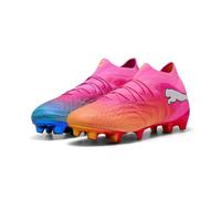 PUMA Future 9 Ultimate FG White Pack Bianco Unisex, Rosa e arancione, 44 EU