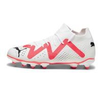 PUMA Future Match Fg/AG Jr, Scarpe da Calcio, White Black Fire Orchid 01, 32.5 EU
