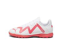 Puma Scarpette da Calcetto Junior Unisex Future Play TT - 01 (Puma White/Fire Or