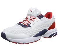Puma Future Runner Premium - Scarpe da Ginnastica Basse Unisex Adulto, Bianco (Puma White-Peacoat-High Risk Red 3), 44.5 EU