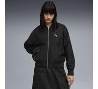 PUMA Giacca bomber in satin T7 da donna, Abbigliamento, Nero, XS XS
