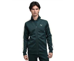 PUMA Giacca da Corsa T7 Always ON da Uomo M, Green Terrain Alpine Snow White