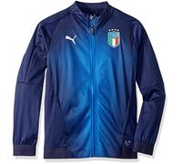PUMA - Giacca da ragazzo Big FIGC Italia Stadium, Bambino, 75310110, Peacoat Team Power Blue, L