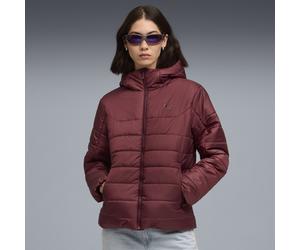 PUMA Giacca imbottita con cappuccio Essentials da donna, Abbigliamento, Rosso, XS XS