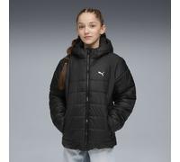 PUMA Giacca imbottita con cappuccio Essentials per ragazzi, Abbigliamento, Nero, 5-6Y 5-6Y