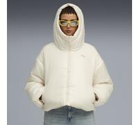 PUMA Giacca imbottita e lucida con cappuccio Wardrobe Essentials da donna, Abbigliamento, Bianco, XXS XXS