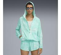 Giacca con cappuccio Puma Run Velocity AOP blu turchese donna - M