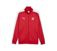 PUMA Giacca sportiva Svizzera T7 da uomo, Abbigliamento, Rosso/Bianco, M M