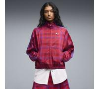 PUMA Giacca T7 in tartan dal taglio morbido da donna, Abbigliamento, Rosso, M M
