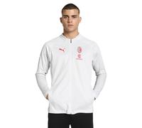 PUMA - Giacca Tuta Milan Uomo Con Zip Puma - Feather Gray/for All Time Red, L