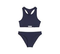 PUMA Girls' Racerback Bikini Set, Abbigliamento, Navy, 6 Y 6 Y