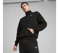 PUMA Girocollo con zip corta WARDROBE ESS vestibilità comoda da uomo, Abbigliamento, Nero, XXL XXL