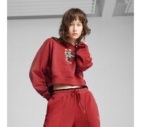 PUMA Girocollo grafico oversize Road To Unity da donna, Abbigliamento, Rosso Fire, L L