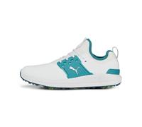 PUMA Golf Ignite - Scarpe da golf articolate, Puma Laguna bianco-puma Argento-verde, 7