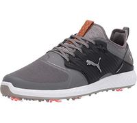 Puma Golf Men's Ignite Pwradapt Caged Golf Shoe, Quiet Shade-Puma Silver-Puma Black, 9 Wide US