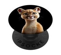 Puma Grande Gatto Leone di Montagna Pumas Pantera Dolce PopSockets PopGrip Adesivo