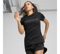 PUMA Graphic Slogan Running Tee Women, Abbigliamento, Nero/Q2, XS XS