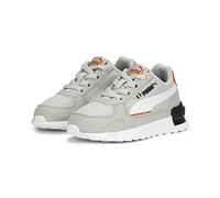 PUMA Graviton AC Inf, Scarpe da Ginnastica Unisex-Bimbi 0-24, Glacial Gray White Rickie Orange Black 01, 25 EU