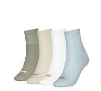 PUMA Heart Logo Calzini, Combo Blu/Verde, 35-38 (Pacco da 4) Donna