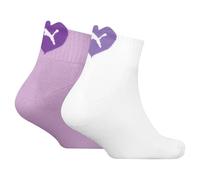 PUMA Heart Logo Quarter Socks 2 Pairs EU 35-38