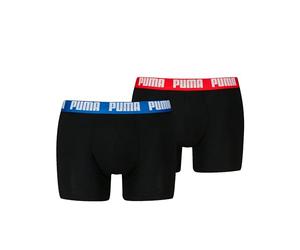 PUMA Herren Boxer Boxershorts Shorts Unterhosen Comfort Stretch 10er Pack, Farbe:Schwarz, Größe:S, Artikel:-008 Black/Blue/Red
