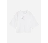 Maglia Puma x HYROX CROPPED manica 3/4 bianco puro donna - S