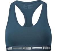 PUMA Iconic Racer Back Bra 1P biancheria intima donna, blu jeans scuri, XS