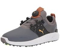 PUMA Ignite Articulate Disc, Scarpe da Golf Uomo, Quiet Shade Team Gold Black, 45 EU
