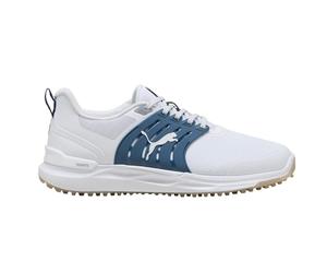 Puma IGNITE Elevate 2 scarpe da golf uomo, bianco/blu, senza chiodi, 44, standard