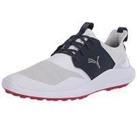 PUMA Ignite Nxt Lace - Scarpe da golf da uomo, bianco (Puma White-puma Silver-Peacoat), 44 EU