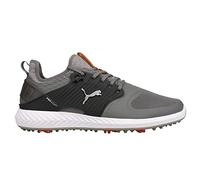 PUMA Ignite Pwradapt Caged, Scarpe da Golf Uomo, Quiet Shade Silver Schwarz, 41 EU