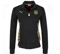 PUMA Italia Donna Felpa per Allenamento Sport Giacca Calcio Italia Nero/Oro XS-L