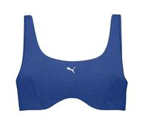 PUMA Jaquard Scoop Parte Superiore del Bikini, Vivid Blue, S da Donna