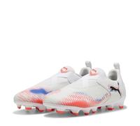 Puma Kids Future 8 Academy - Scarpe da calcio per bambini, senza lacci, bianco, nero, rosso, 10 UK Child