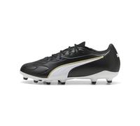 PUMA King 20 Match FG/AG JR Scarpe da Calcio, Nero Bianco Oro, 36, Puma Nero PUMA Bianco PUMA Oro, 35 EU