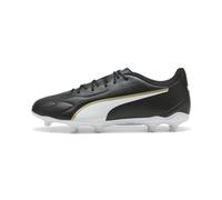 PUMA King 20 Play FG/AG - Scarpe da Calcio Unisex, Colore: Nero e Oro Bianco, Numero 42, Puma Nero PUMA Bianco PUMA Oro, 44 EU