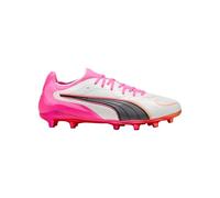 PUMA King 20 Ultimate FG/AG Eclipse Unisex, bianco e rosa, 44 EU