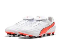 PUMA King Liga Fg/AG, Scarpe da Calcio Unisex-Adulto, Bianco Glowing Red Black, 37 EU