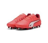 PUMA King Match Fg/AG Jr, Soccer Shoe Unisex - Bambini e Ragazzi, Glowing Red Puma White Red Fire, 38 EU
