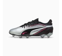 PUMA King Match Fg/AG Jr, Soccer Shoe Unisex - Bambini e Ragazzi, Puma Silver Puma Black Sun Struck Puma White, 37.5 EU