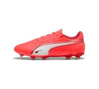 Puma King Match Fg/AG, Scarpe da Calcio Unisex - Adulto, Glowing Red Puma White Red Fire, 47 EU