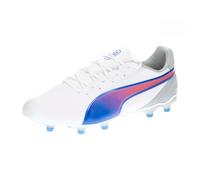 PUMA King Match Fg/AG, Scarpe da Calcio Unisex - Adulto, Puma White Bluemazing Flat Light Gray, 44.5 EU