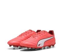 PUMA King PRO Fg/AG, Scarpe da Calcio Unisex - Adulto, Glowing Red Puma White Red Fire, 45 EU