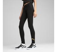 PUMA Leggings ESS Metallizzato da donna, Nero/Metallizzato Oro, XS XS