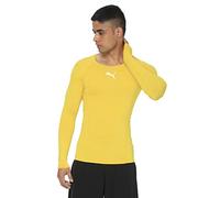 Puma Liga Baselayer Tee Ls Maglia A Manica Lunga, Giallo (Cyber Yellow), M Uomo