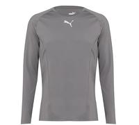 Puma Liga Baselayer Tee LS Maglia A Manica Lunga, Grigio, S Uomo